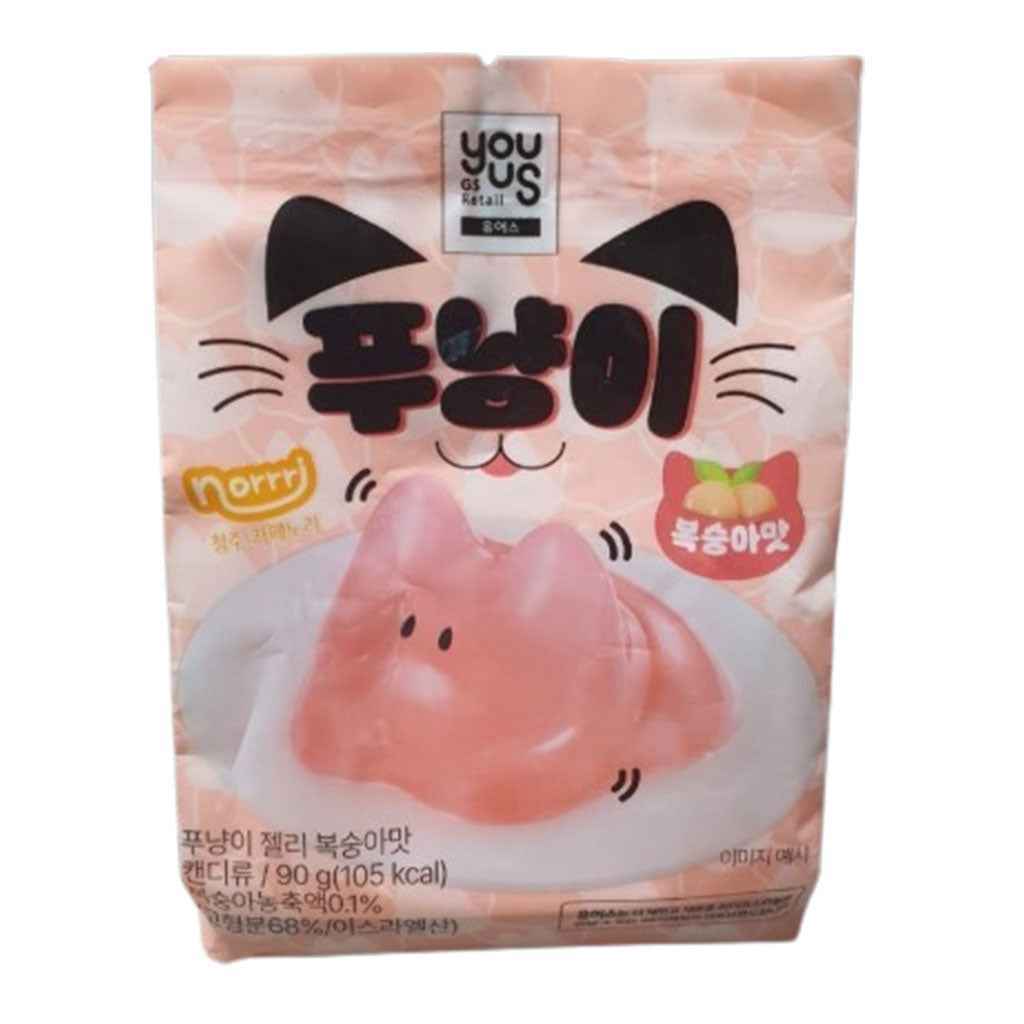 KY CAT SHAPE PUDDING JELLY (PEACH) 6EA 90g